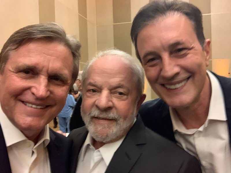 Berger e Vignatti se encontraram com Lula nesta sexta-feira. – Foto: Divulga&ccedil;&atilde;o