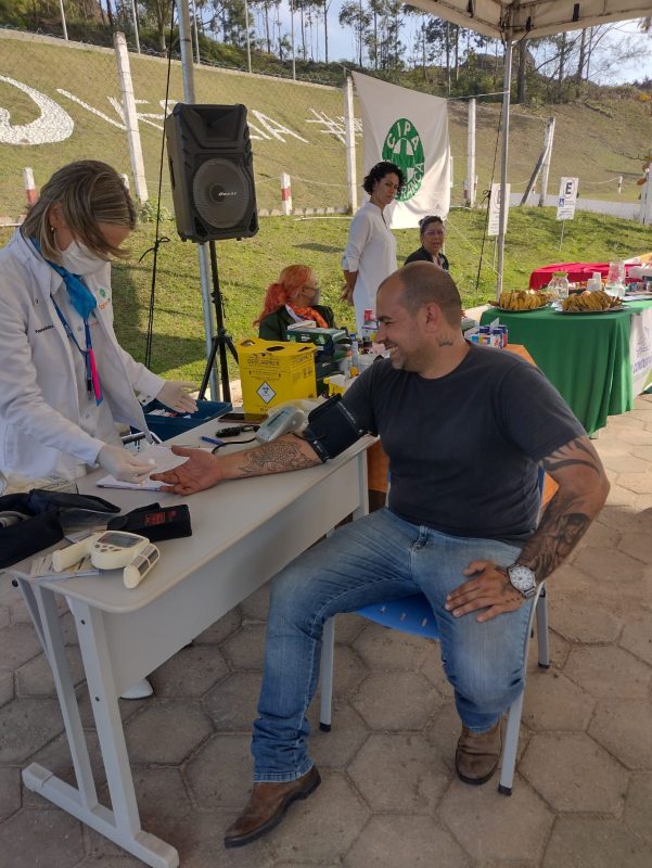 Motorista M&aacute;rio Soares Neto conferiu a sa&uacute;de no CGR Bigua&ccedil;u na segunda-feira (25) – Foto: Divulga&ccedil;&atilde;o/ND