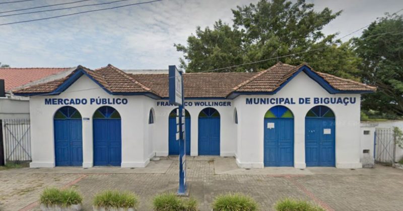Mercado P&uacute;blico de Bigua&ccedil;u est&aacute; em situa&ccedil;&atilde;o de abandono – Foto: Reprodu&ccedil;&atilde;o/Google Maps/ND
