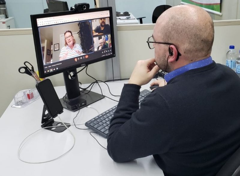 Secret&aacute;rio Nicola Martins teve reuni&atilde;o para tratar do acordo para que Crici&uacute;ma e Pittsburgh sejam cidades irm&atilde;s – Foto: Divulga&ccedil;&atilde;o/ND