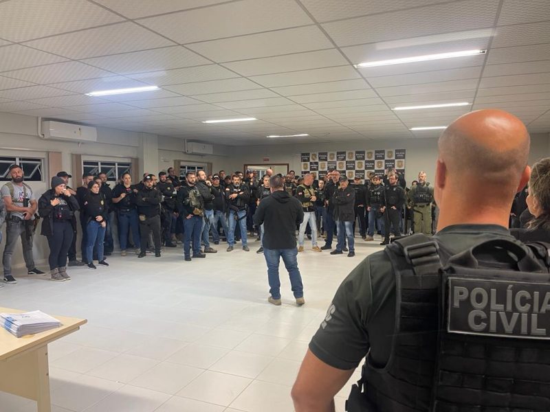 Opera&ccedil;&atilde;o Satura&ccedil;&atilde;o da Pol&iacute;cia Civil – Foto: PCSC/Divulga&ccedil;&atilde;o/ND