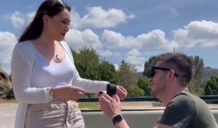 Noiva foi pedida em casamento em um Safari – Foto: Reprodu&ccedil;&atilde;o/Tiktok/ND