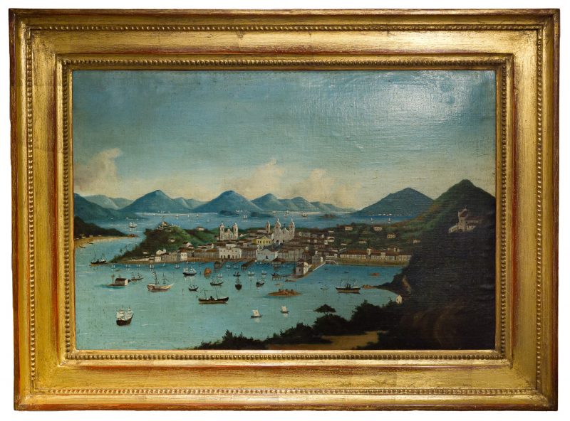 Obra excepcional do dinamarqu&ecirc;s Johan Brugmann sobre a antiga Desterro – Foto: Divulga&ccedil;&atilde;o