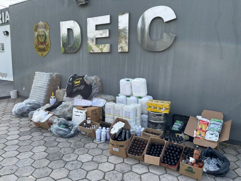 Duas das pris&otilde;es aconteceram no Norte catarinense – Foto: Pol&iacute;cia Civil/Divulga&ccedil;&atilde;o/ ND