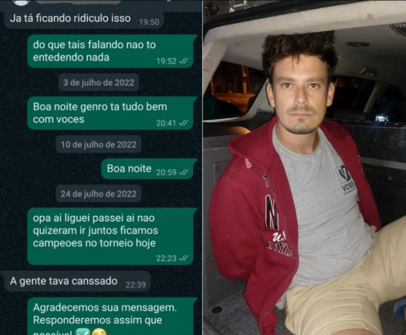 Familiares trocaram mensagens com suspeito de matar mulher e filho em Blumenau – Foto: Acervo pessoal/Divulga&ccedil;&atilde;o