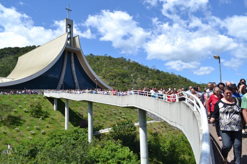 Rampa do Santu&aacute;rio Santa Paulina, &uacute;ltimo ponto do trajeto da rota Caminho do Louvor – Foto: Santu&aacute;rio Santa Paulina/Divulga&ccedil;&atilde;o/ND