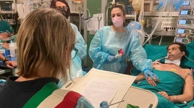 paciente terminal fez o casamento na UTI