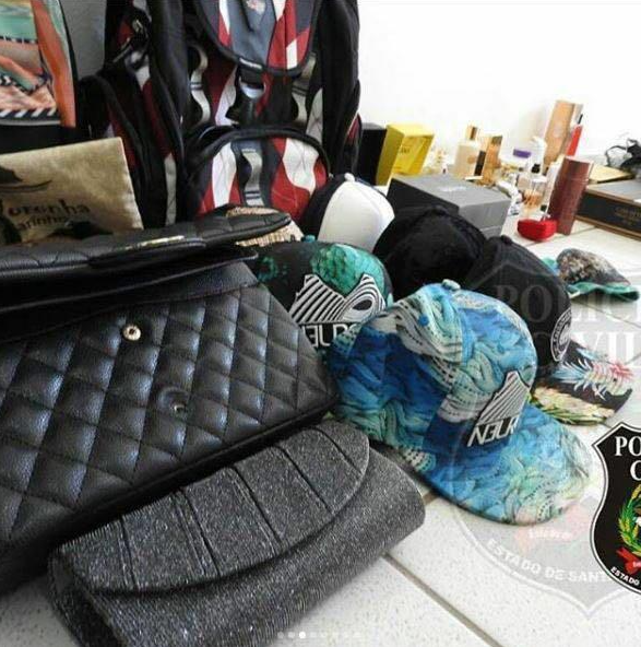 Roupas e acess&oacute;rios apreendidos – Foto: Divulga&ccedil;&atilde;o ND