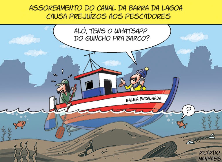 Assoreamento do canal da Barra da Lagoa causa prejuízos aos pescadores