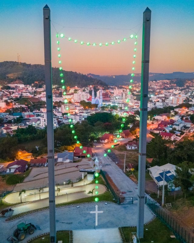 Santu&aacute;rio de Ituporanga ter&aacute; o maior ter&ccedil;o suspenso do mundo – Foto: Divulga&ccedil;&atilde;o/Santu&aacute;rio Nossa Senhora do Louvor/ND