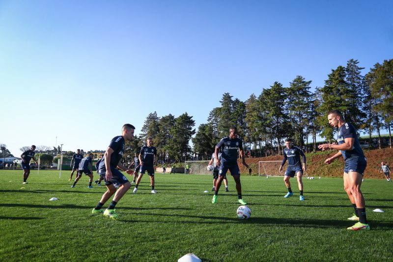 Grêmio conclui preparação em Chapecó para encarar Chapecoense – Foto: Lucas Uebel/Grêmio/ND