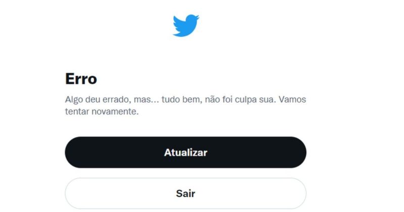 Acessos ao Twitter paravam em mensagem de erro – Foto: Reprodu&ccedil;&atilde;o
