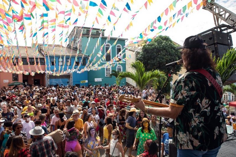 “Rei do Forr&oacute; Temperado” em seu &uacute;ltimo show no S&atilde;o Jo&atilde;o do Pel&ocirc;, em Salvador – Foto: @zelitomiranda/Instagram/Reprodu&ccedil;&atilde;o/ND