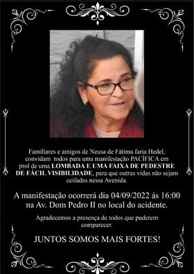 Texto chamando para manifesta&ccedil;&atilde;o em prol da infraestrutura das ruas de Lages – Foto: Arquivo Pessoal/Larissa Hedel/ND