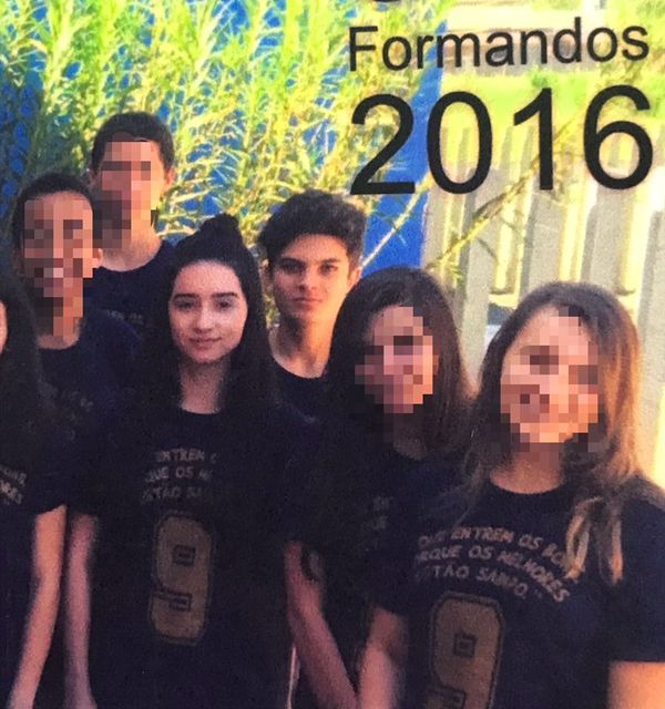 Lays e Guilherme em 2016, quando estudaram juntos – Foto: Arquivo Pessoal/Reprodu&ccedil;&atilde;o