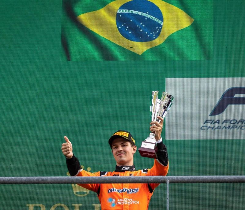 O brasileiro Drugovich pode conquistar o t&iacute;tulo da F2 no pr&oacute;ximo Grande Pr&ecirc;mio – Foto: Felipe Drugovich