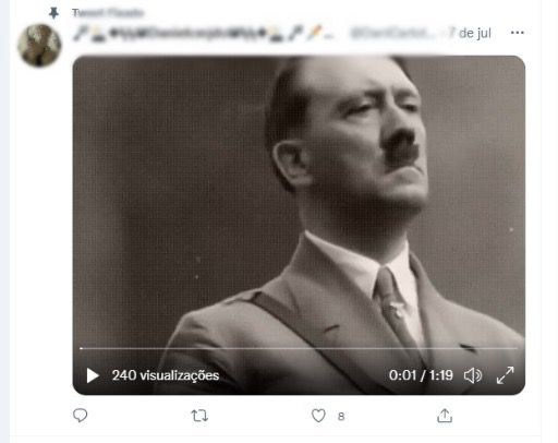 Jovem se declarou “admirador de Hitler” e fazia in&uacute;meras postagens nazistas e racistas na internet – Foto: Pol&iacute;cia Civil/Divulga&ccedil;&atilde;o