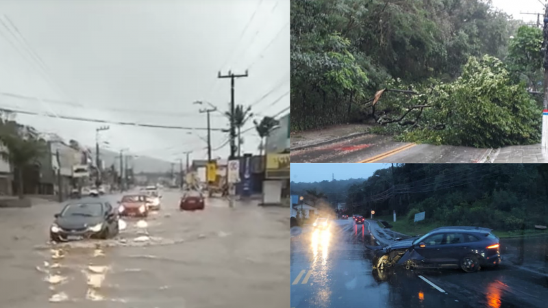 Chuvas e rajadas de ventos causam estragos na Capital &mdash; Foto: Reprodu&ccedil;&atilde;o/Rede Social/ND