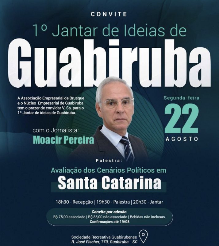 Evento tem o apoio do jornal Guabiruba Zeitung – Foto: Divulga&ccedil;&atilde;o ACIBr