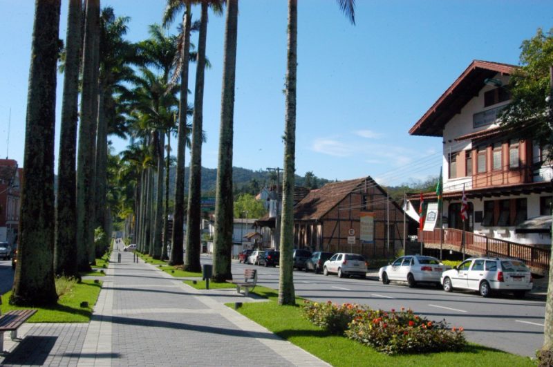 &nbsp;Rua das Palmeiras, em Blumenau – Foto: Eraldo Schnaider/Prefeitura de Blumenau/ND