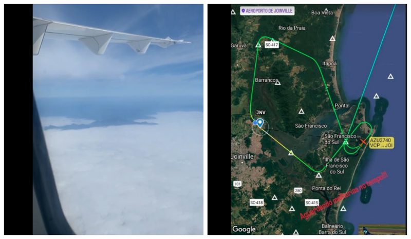 avião que teve de arremeter