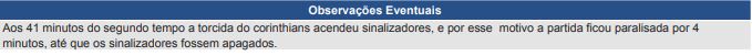 Torcida do Corinthians ‘paralisou’ o duelo e deve ser punida – Foto: CBF/Divulga&ccedil;&atilde;o/ND
