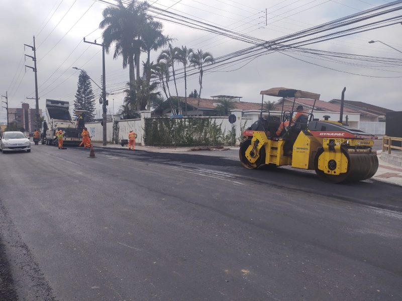 Asphalt restoration work disrupts traffic in Boa Vista – Photo: Adriano Mendez/NDTV