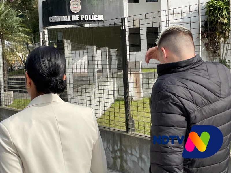 Suspeito de 21 anos se entregou na manh&atilde; desta quarta-feira (24) em Joinville – Foto: Felipe Bambace/NDTV