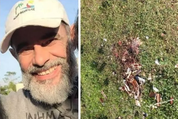 Marcos Rog&eacute;rio Cardoso, a v&iacute;tima, e o local onde houve o crime – Foto: Montagem a partir de fotos/Divulga&ccedil;&atilde;o ND