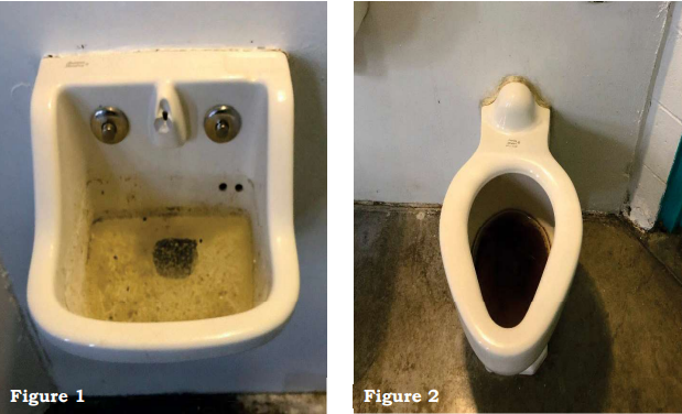 Local onde brasileiro estava detido nos EUA apresentava diversos problemas sanit&aacute;rios – Foto: Reprodu&ccedil;&atilde;o/ND