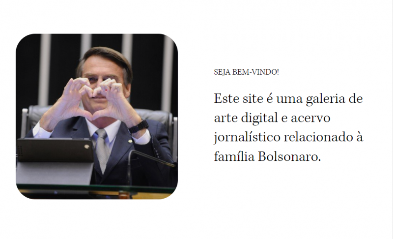Descri&ccedil;&atilde;o da p&aacute;gina pelo autor – Foto: bolsonaro.com.br/Reprodu&ccedil;&atilde;o/ND