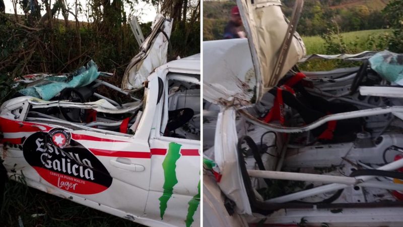 Imagens mostram como ficou o carro de Marcelo – Foto: Reprodu&ccedil;&atilde;o/ND