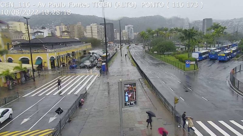 Avenida Paulo Fontes liga centro hist&oacute;rico ao TICEN – Foto: Reprodu&ccedil;&atilde;o/@MonitoramentoSC/ND