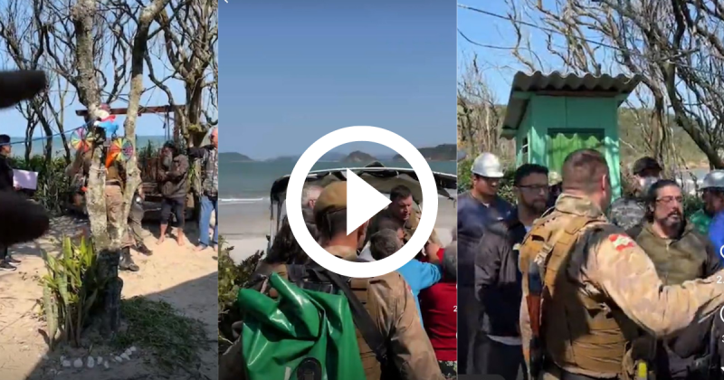 Demoli&ccedil;&atilde;o de im&oacute;veis na Praia de Naufragados &eacute; suspensa – Foto: Reprodu&ccedil;&atilde;o/ND