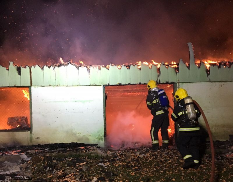 As chamas foram registradas na noite de quinta-feira (18). – Foto: Corpo de Bombeiros/ND