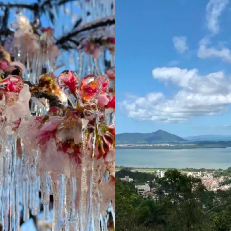 O frio intenso d&aacute; adeus para as altas temperaturas retornarem &mdash; Foto: Wagner Urbano e Bruna Stroisch/ND