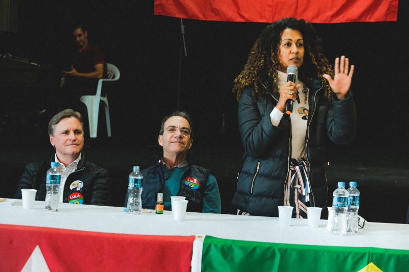 D&eacute;cio Lima, Bia Vargas e D&aacute;rio Berger estiveram na regi&atilde;o Sul e no Oeste durante o fim de semana&nbsp; – Foto: Divulga&ccedil;&atilde;o/ND