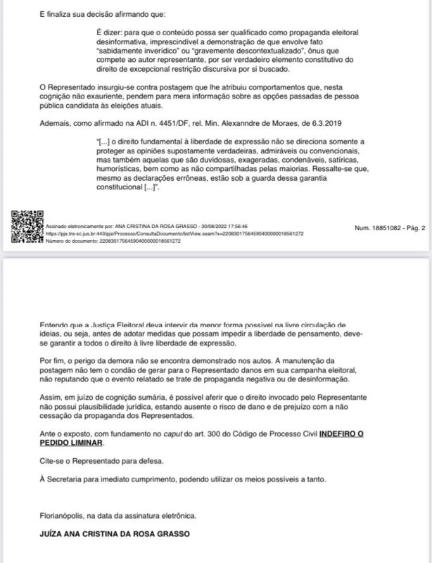 Justi&ccedil;a indeferiu o pedido de Liminar – Foto: Divulga&ccedil;&atilde;o/ND
