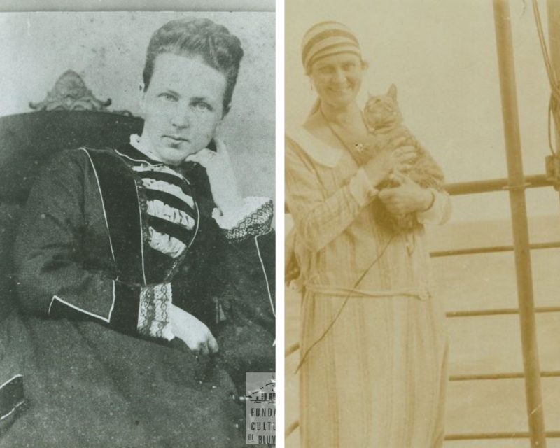 Rose e Edith Gaertner. – Foto: Arquivo Hist&oacute;rico Jos&eacute; Ferreira da Silva/ND