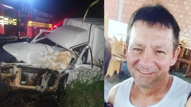 O condutor da Fiorino morreu no local do acidente. – Foto: PMRv/ND