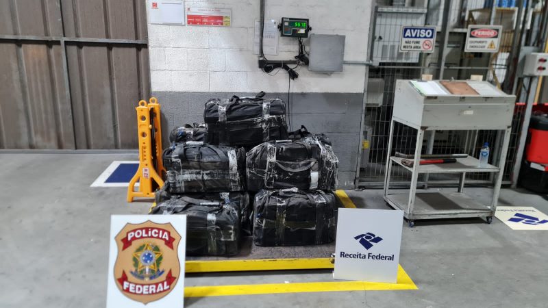 Carga tinha como destino porto da It&aacute;lia – Foto: Pol&iacute;cia Federal/Divulga&ccedil;&atilde;o/ND