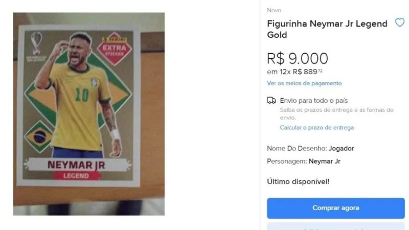 Selling Neymar Jr. Panini Extra Sticker Bronze (Fifa World Cup 2022 Qatar)  : r/Panini