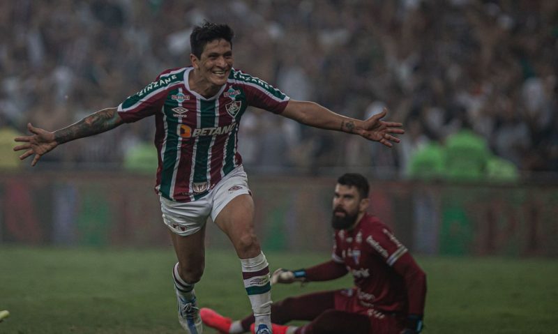 O atacante Germ&aacute;n Cano se isolou como artilheiro da Copa do Brasil com 5 gols – Foto: Marcelo Gon&ccedil;alves/Fluminense/ND