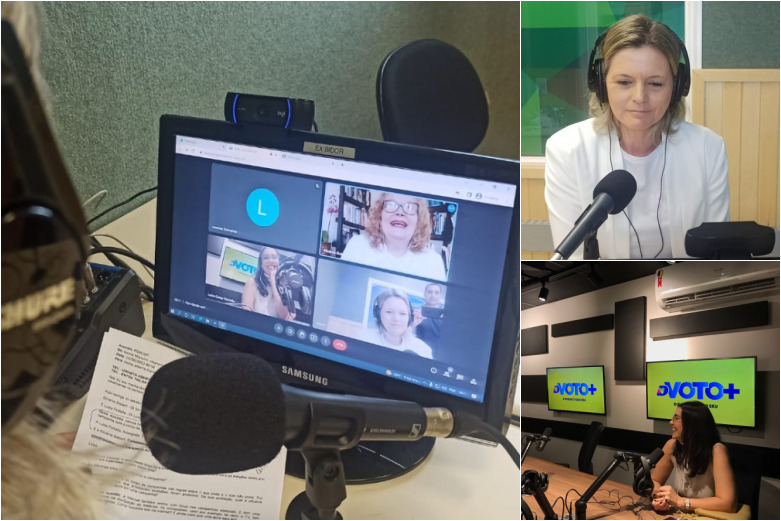 Grava&ccedil;&atilde;o do quinto epis&oacute;dio do podcast Voto+ – Foto: Divulga&ccedil;&atilde;o/ND