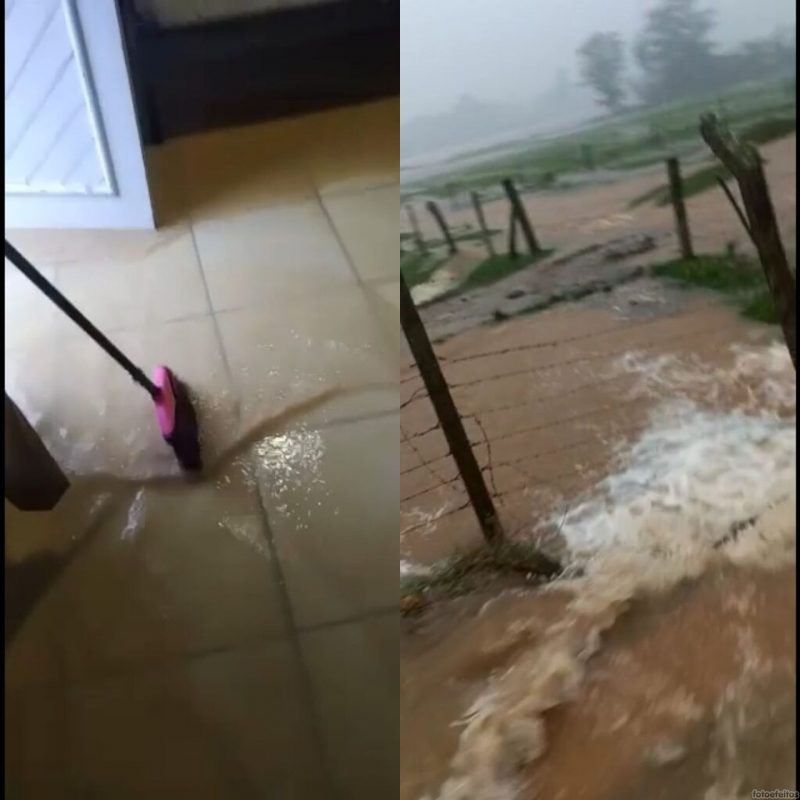 Cidades do Sul de SC registram pontos de alagamento no fim da tarde desta ter&ccedil;a-feira – Foto: Divulga&ccedil;&atilde;o/ND