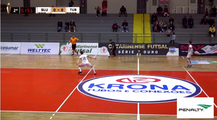 Blumenau vence o Tubar&atilde;o no Catarinense de Futsal – Foto: FCFS/Reprodu&ccedil;&atilde;o
