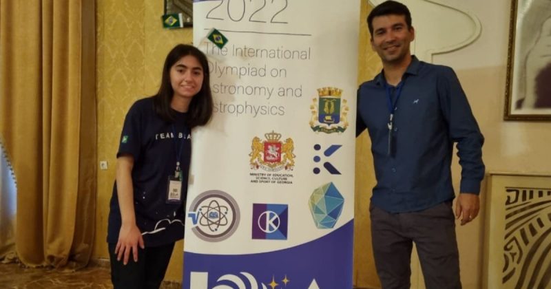 Gabriela, de Brusque, era a &uacute;nica representante do sexo feminino na equipe do Brasil – Foto: Reprodu&ccedil;&atilde;o