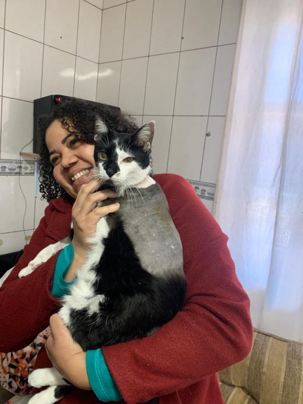 Gleice comemorou a alta de Zico e o retorno para casa – Foto: Gleice Miranda/Reprodu&ccedil;&atilde;o/ND