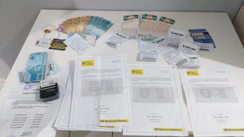 golpe da herança, materiais apreendidos