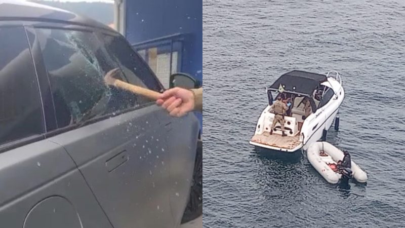 Homem fugiu de lancha e deixou mulher trancada em carro – Foto: Pol&iacute;cia Militar/Reprodu&ccedil;&atilde;o/ND